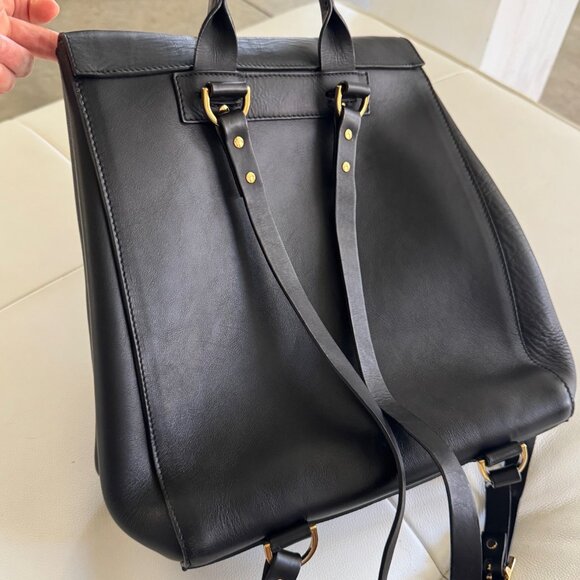 Great Condition Black Leather Sophie Hulme Bag/ Backpack (convertible) - Picture 5 of 16